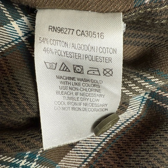 VANS Shirt Mens Sz XL Flannel Plaid Light Button Down Off the Wall - Picture 11 of 14